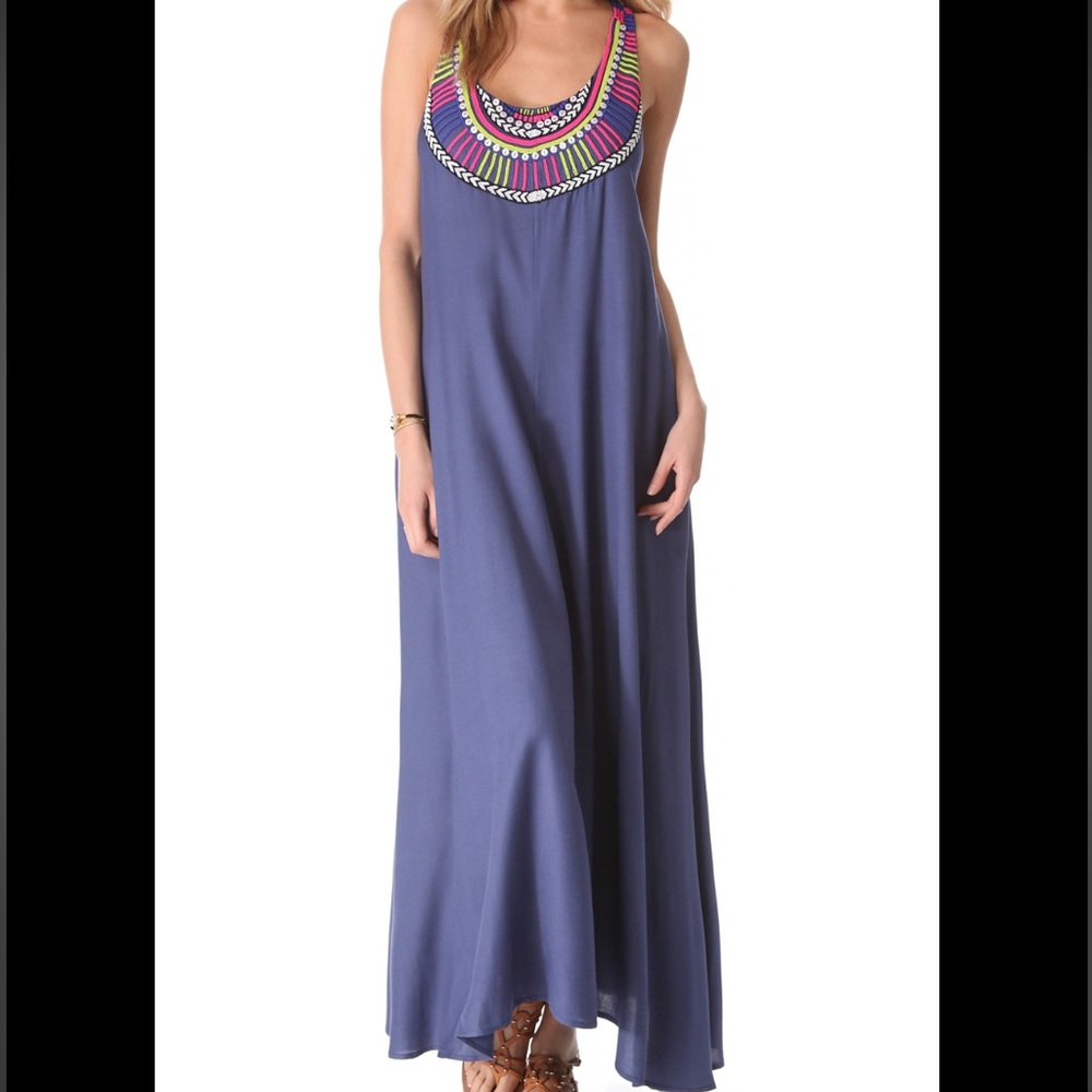NWT Mara Hoffman Electric Casino Beaded Dress/ Coverup Maxi Medium